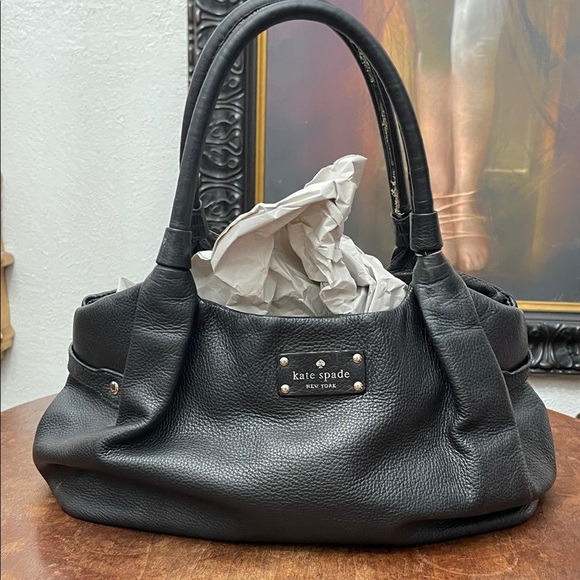 Kate Spade Stevie Berkshire Road Pebbled Leather Satchel Bag — Large Needs TLC - Picture 1 of 8